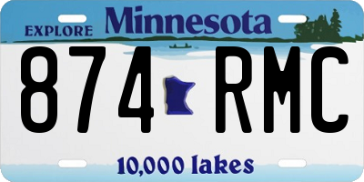 MN license plate 874RMC