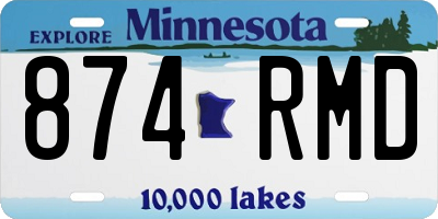 MN license plate 874RMD