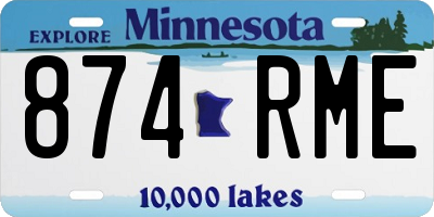 MN license plate 874RME