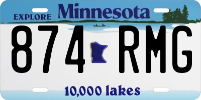 MN license plate 874RMG