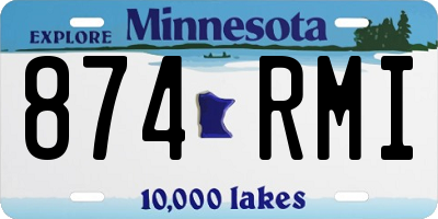MN license plate 874RMI
