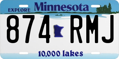 MN license plate 874RMJ