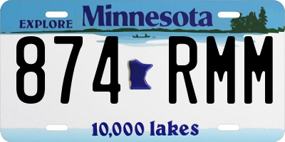 MN license plate 874RMM