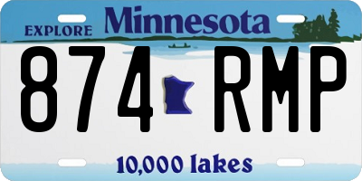 MN license plate 874RMP