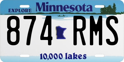 MN license plate 874RMS