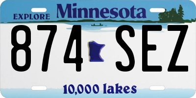 MN license plate 874SEZ