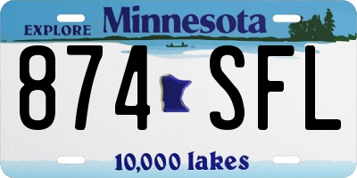 MN license plate 874SFL