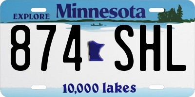 MN license plate 874SHL