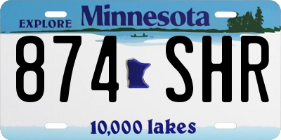 MN license plate 874SHR