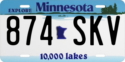 MN license plate 874SKV