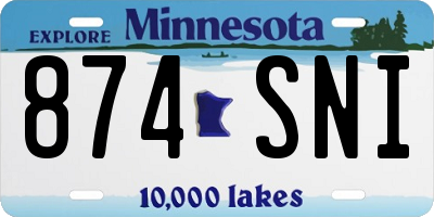 MN license plate 874SNI