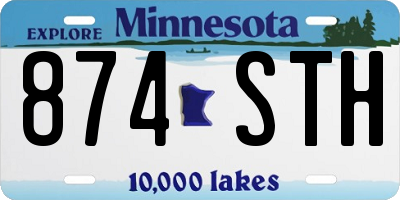 MN license plate 874STH