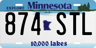 MN license plate 874STL