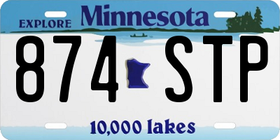 MN license plate 874STP