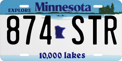 MN license plate 874STR