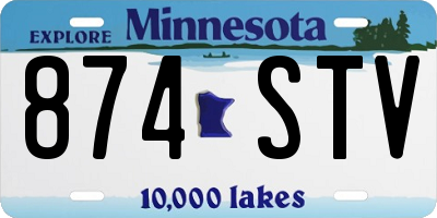 MN license plate 874STV
