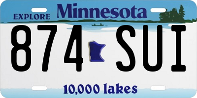 MN license plate 874SUI