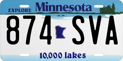MN license plate 874SVA