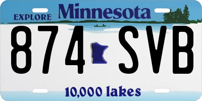 MN license plate 874SVB