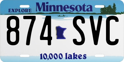 MN license plate 874SVC