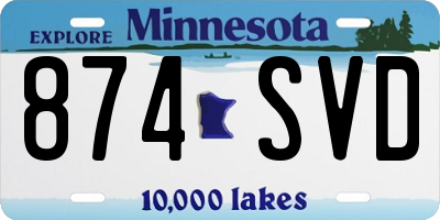 MN license plate 874SVD