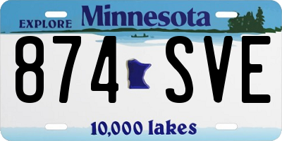 MN license plate 874SVE