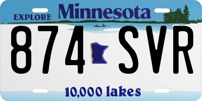 MN license plate 874SVR