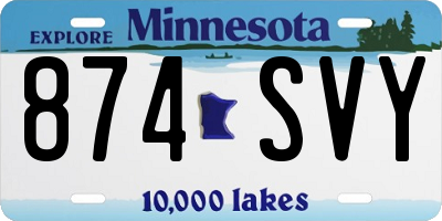MN license plate 874SVY