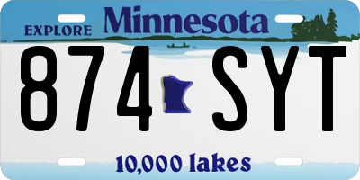 MN license plate 874SYT