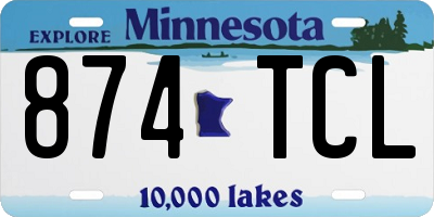 MN license plate 874TCL