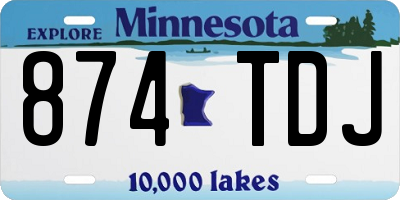 MN license plate 874TDJ