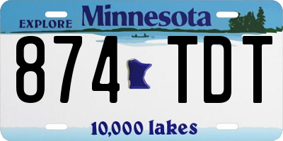MN license plate 874TDT