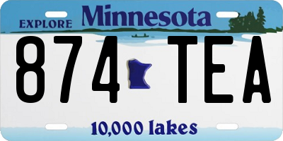 MN license plate 874TEA