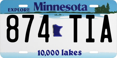 MN license plate 874TIA
