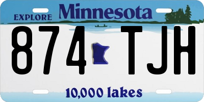 MN license plate 874TJH