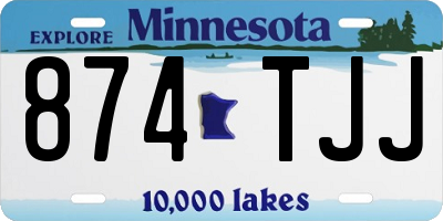 MN license plate 874TJJ