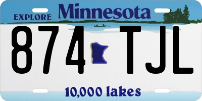 MN license plate 874TJL