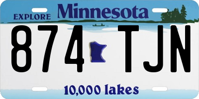 MN license plate 874TJN