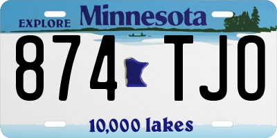 MN license plate 874TJO