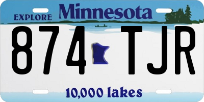 MN license plate 874TJR