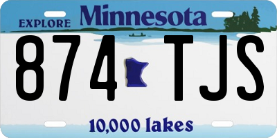 MN license plate 874TJS
