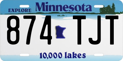 MN license plate 874TJT