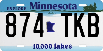 MN license plate 874TKB