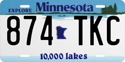 MN license plate 874TKC
