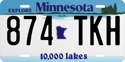 MN license plate 874TKH