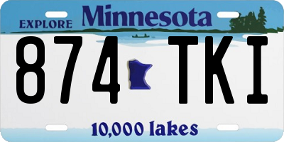 MN license plate 874TKI