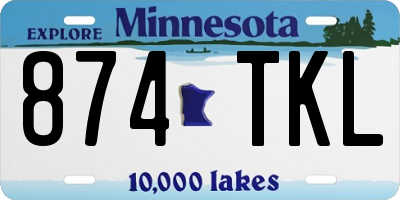 MN license plate 874TKL