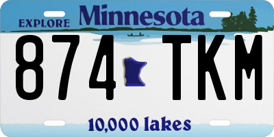MN license plate 874TKM