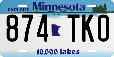 MN license plate 874TKO