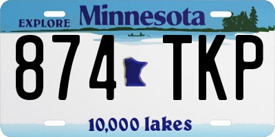 MN license plate 874TKP